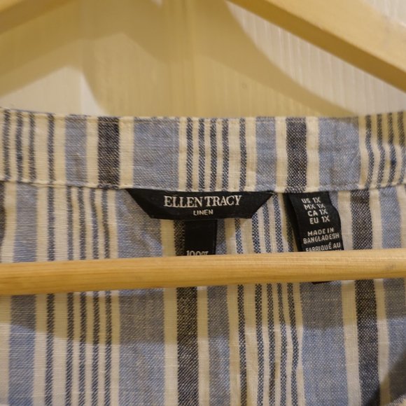 ELLEN TRACY  STRIPED  TOP - Picture 4 of 5